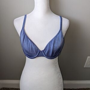 Vanity Fair metallic blue bra 36B